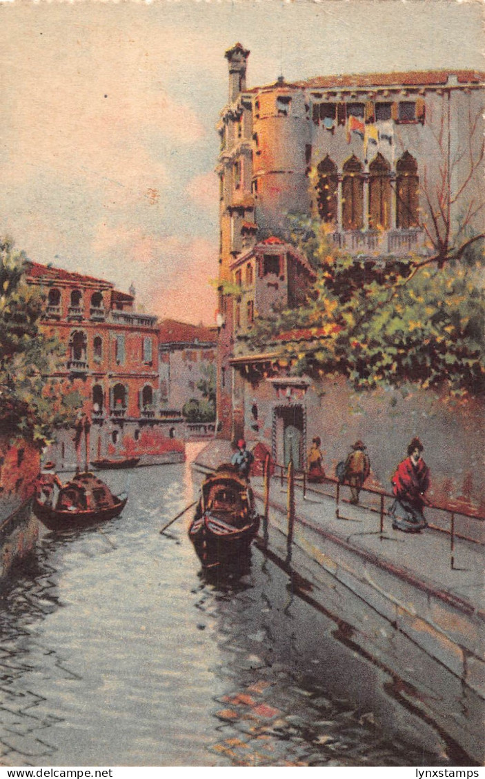 A655 Italy Venezia Venice Rio delle Maravegie vintage postcard