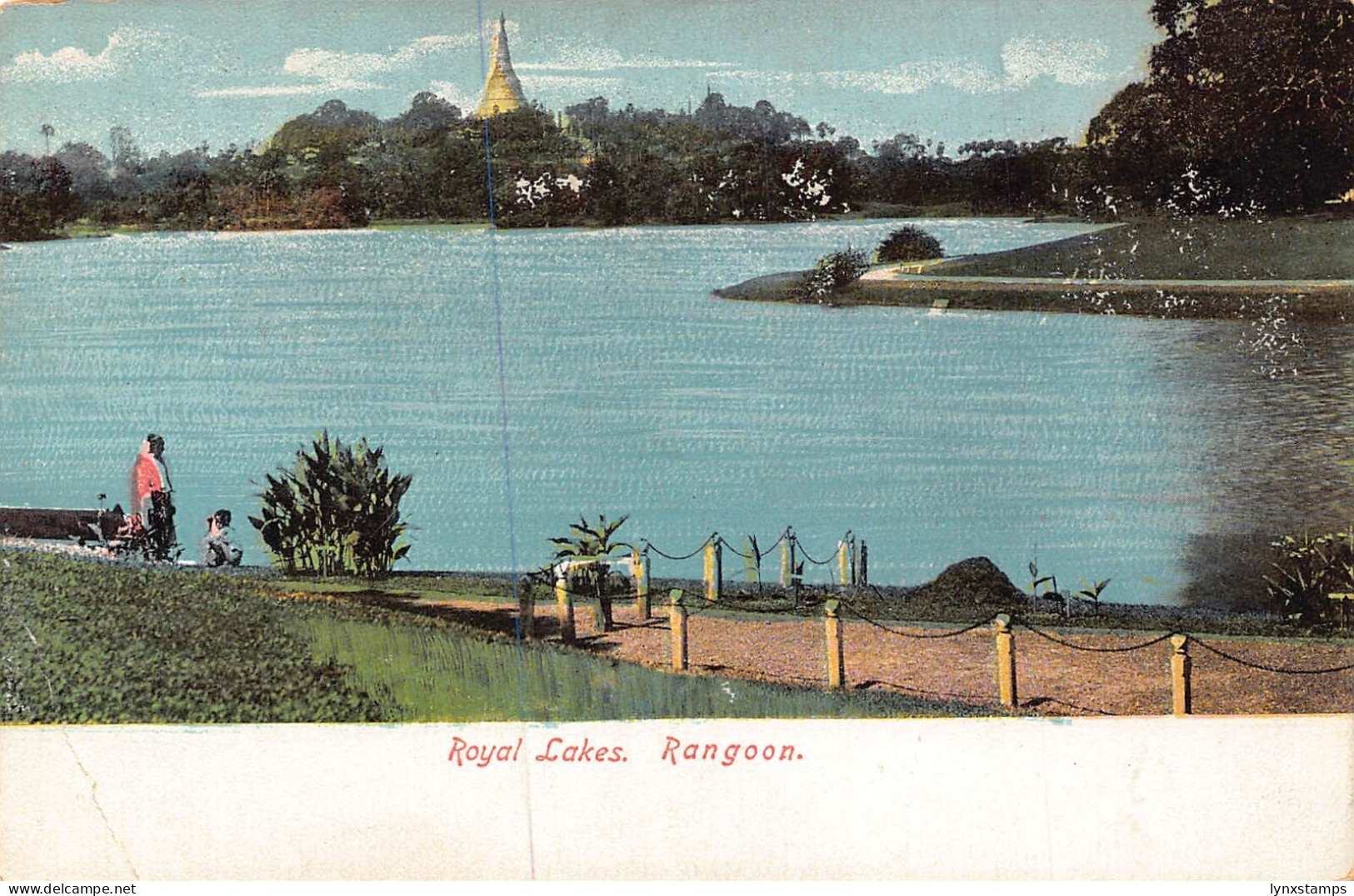 A669 Myanmar Burma Rangoon Royal Lakes vintage postcard