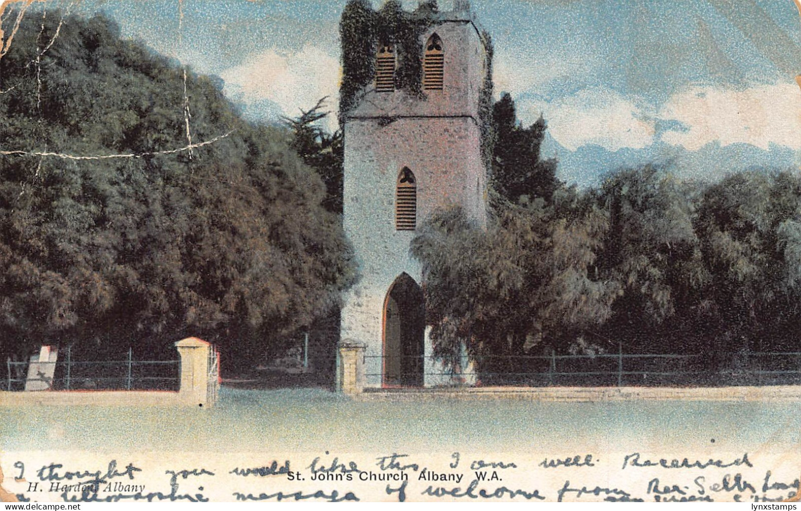 A670 Australia 1907 St John's Church Albany  vintage postcard