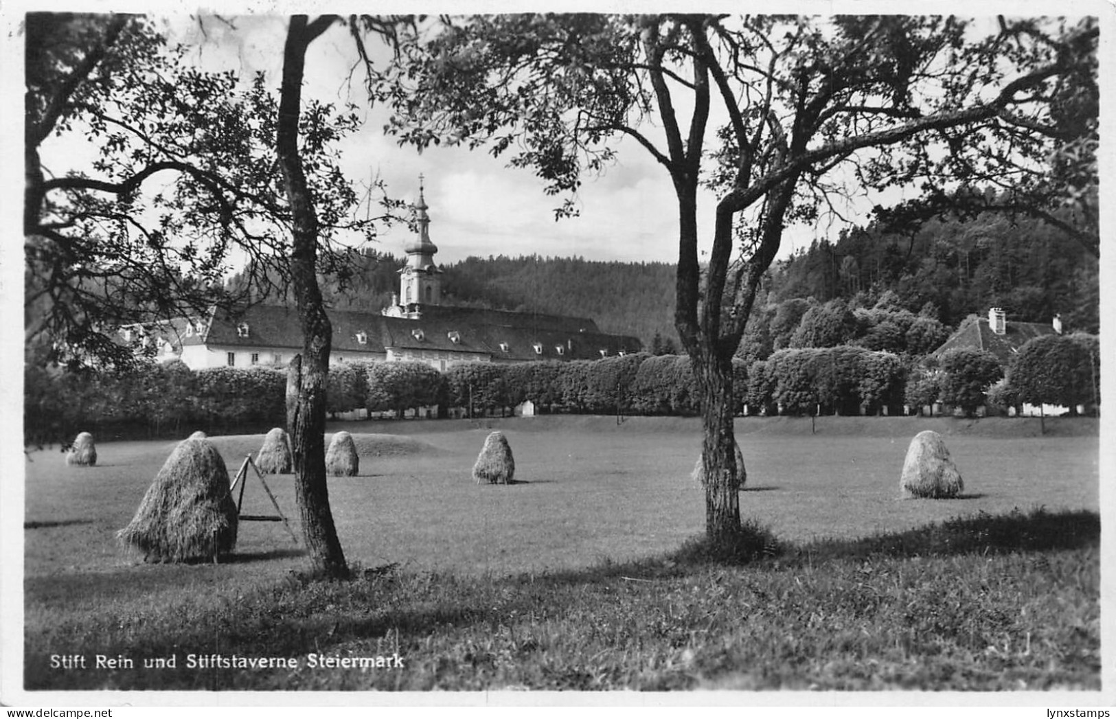 A685 Austria 1931 Stift Rein und Stiftstaverne Steiermark vintage postcard