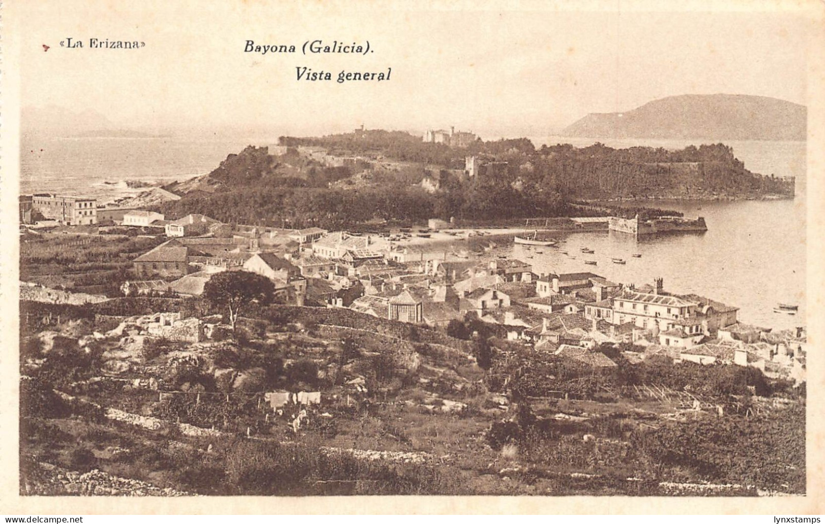 A712 Spain La Erizana Bayona Galicia General View vintage postcard