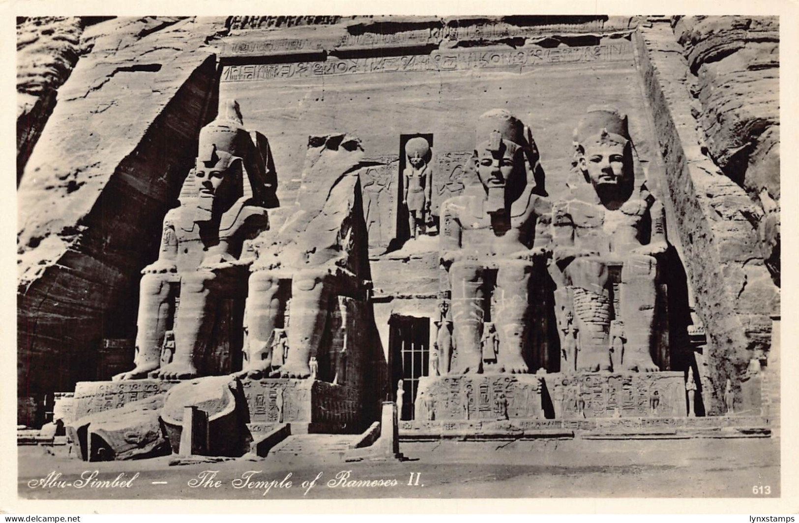 A765 Egypt Abu Simbel Temple of Ramses II RPPC vintage postcard