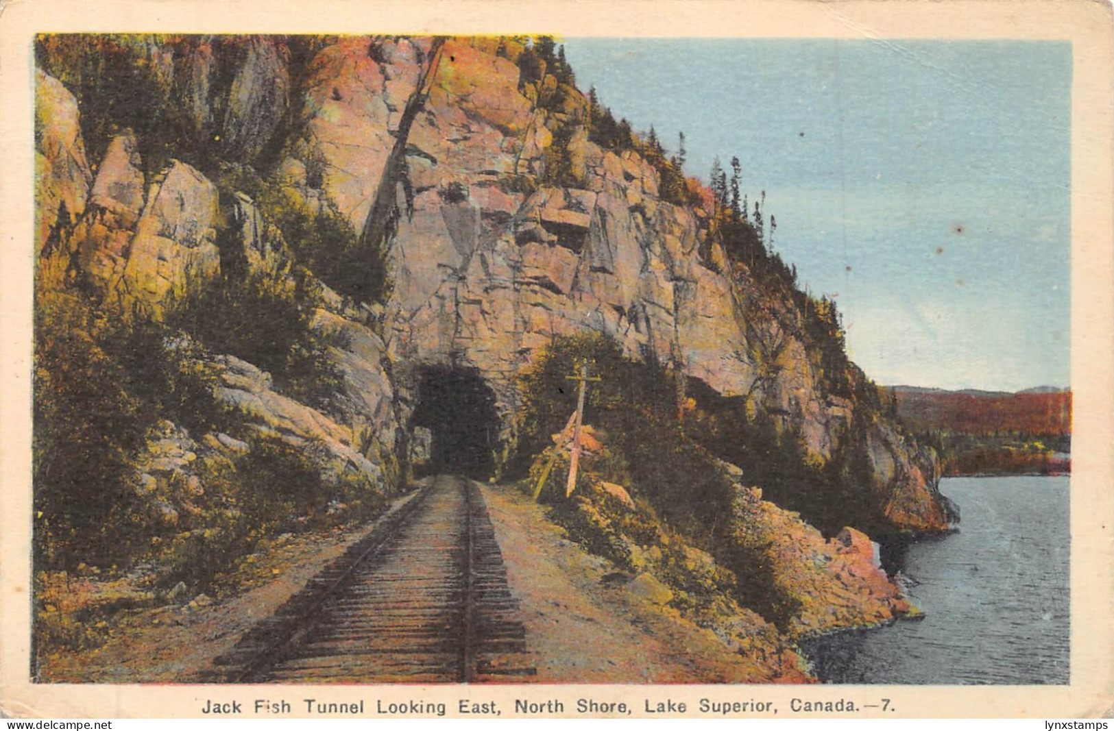 A766 Canada Jack Fish Tunnel North Sore Lake Superior vintage postcard