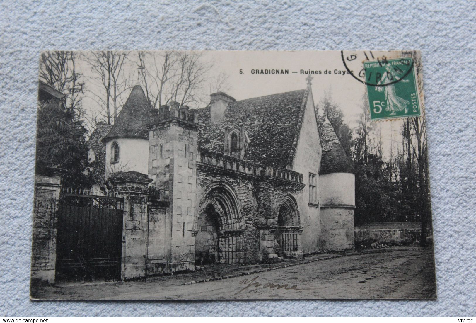A782, Cpa 1914, Gradignan, ruines de Cayac, Gironde 33