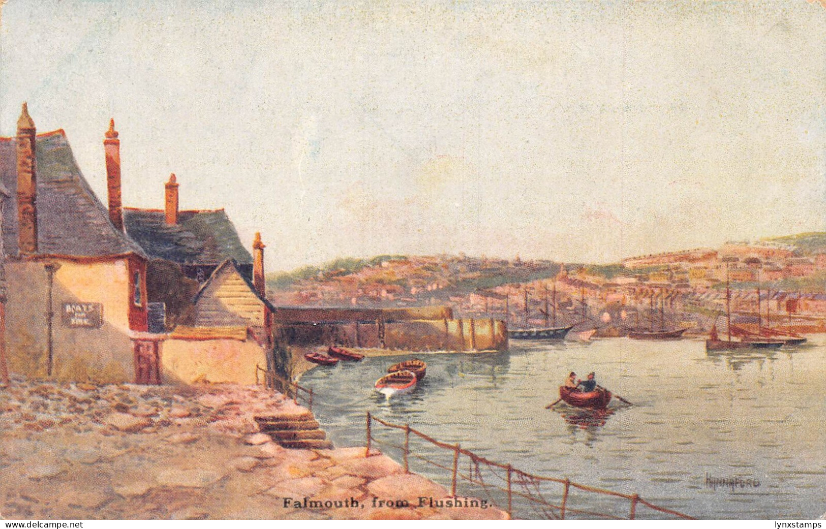A784 England Falmouth from Flushing vintage postcard