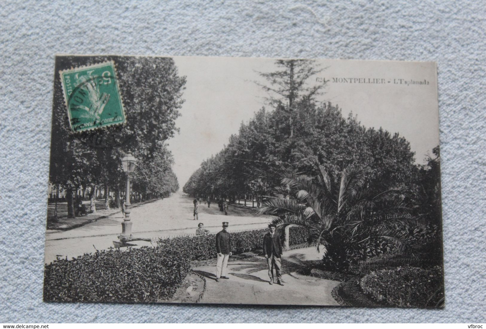 A786, Cpa 1913, Montpellier, l'esplanade, Hérault 34