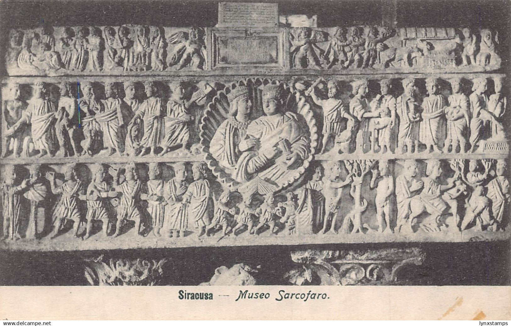 A806 Italy Siracusa Syracuse Museo Sarcofaro Museum vintage postcard