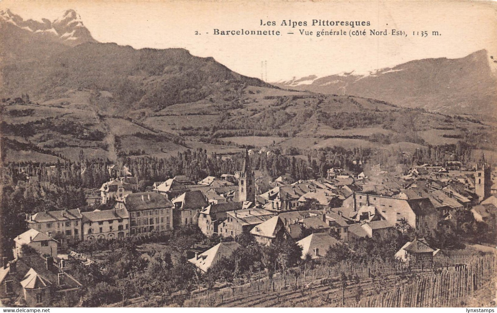 A824 France Barcelonnette General View vintage postcard