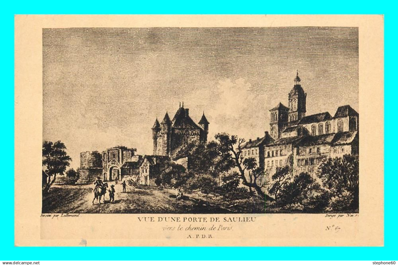 a848 / 023 21 - SAULIEU Vue d'une porte de Saulieu