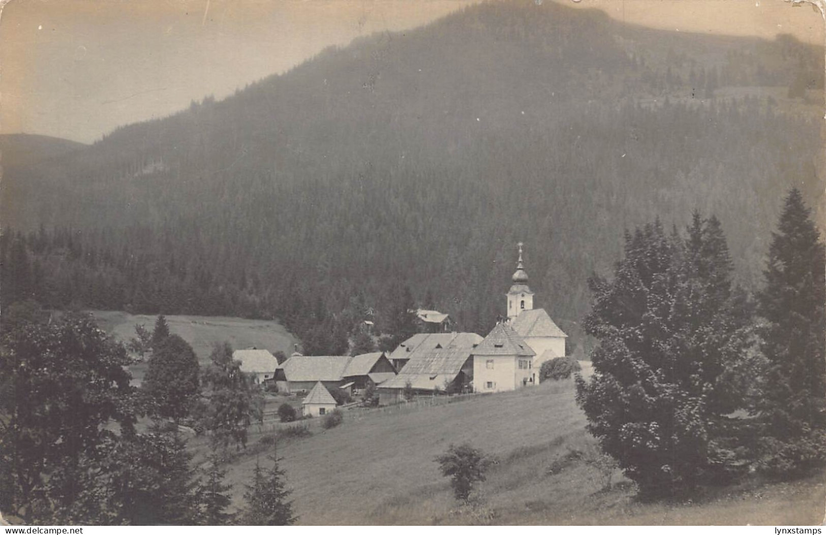 A857 Austria Glasshuetten bei Deutschlandsberg Church RPPC vintage postcard