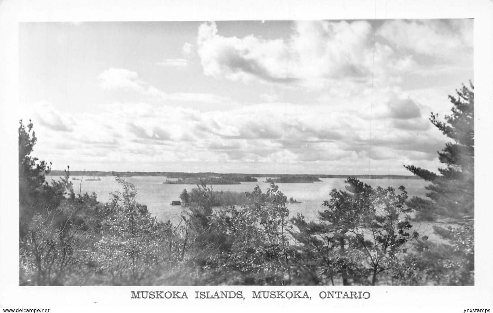 A859 Canada Muskoka Islands Muskoka Ontario RPPC vintage postcard