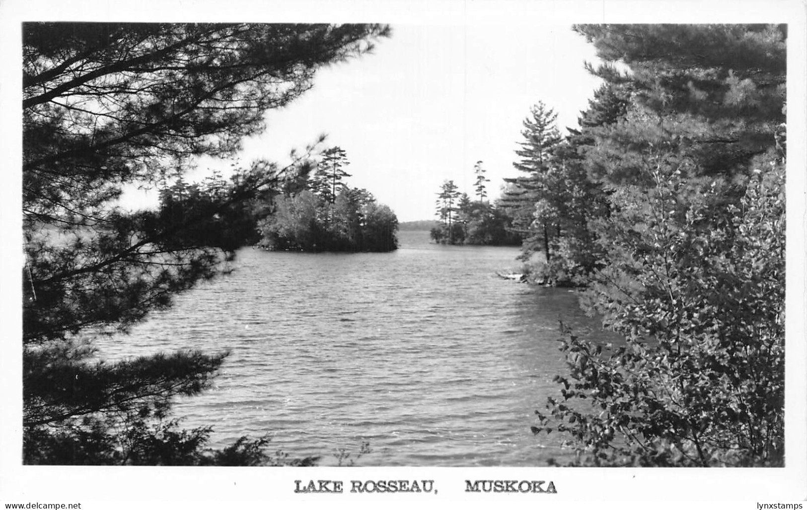 A861 Canada Lake Rosseau Muskoka RPPC vintage postcard