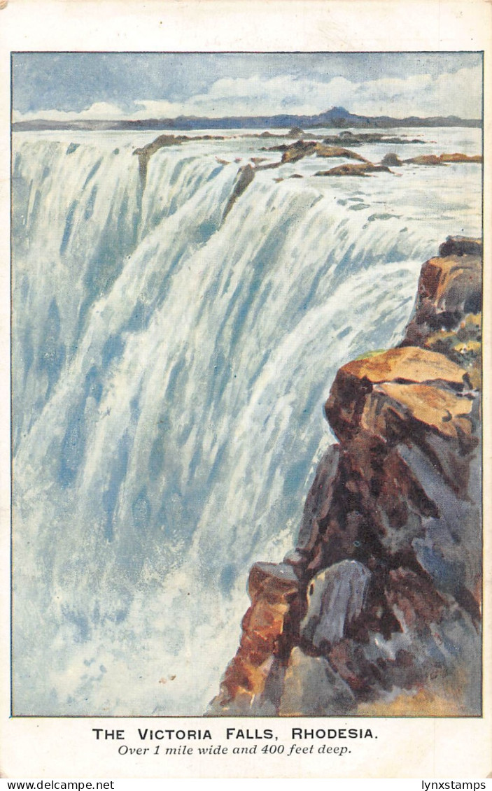 A867 Zimbabwe Rhodesia Victoria Falls vintage postcard
