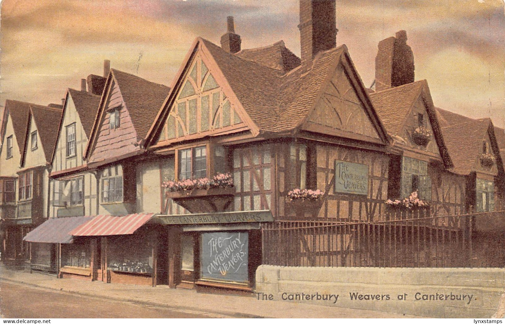 A886 England Canterbury Weavers at Canterbury vintage postcard