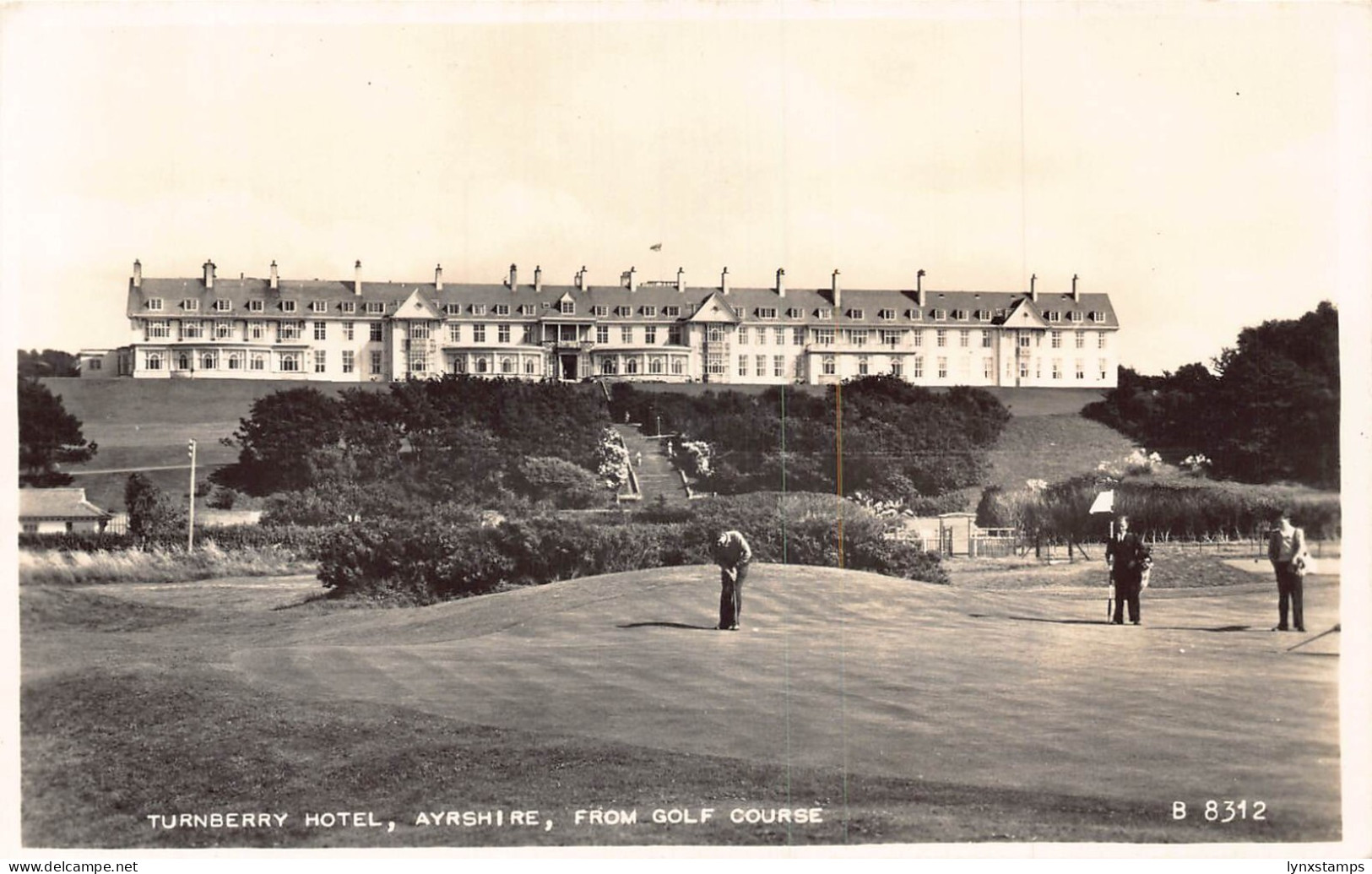 A887 England Turnberry Hotel Ayrshire From Golf Course RPPC postcard