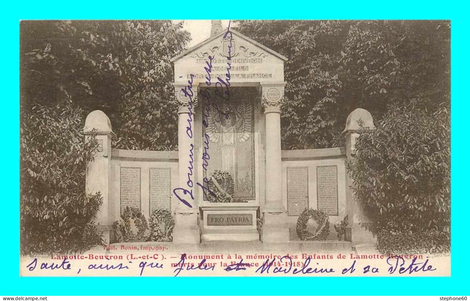 a890 / 321 41 - LAMOTTE BEUVRON Monument à la Mémoire des Enfants de Lamotte Beuvron