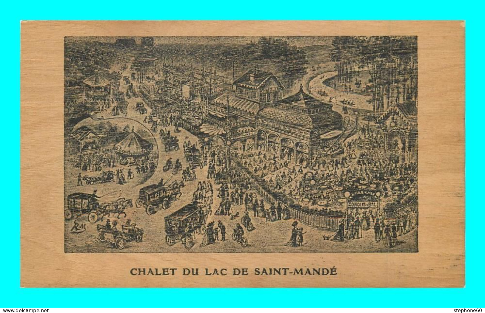 a904 / 115 94 - SAINT MANDE Chalet du Lac de Saint Mandé ( Carte en bois )