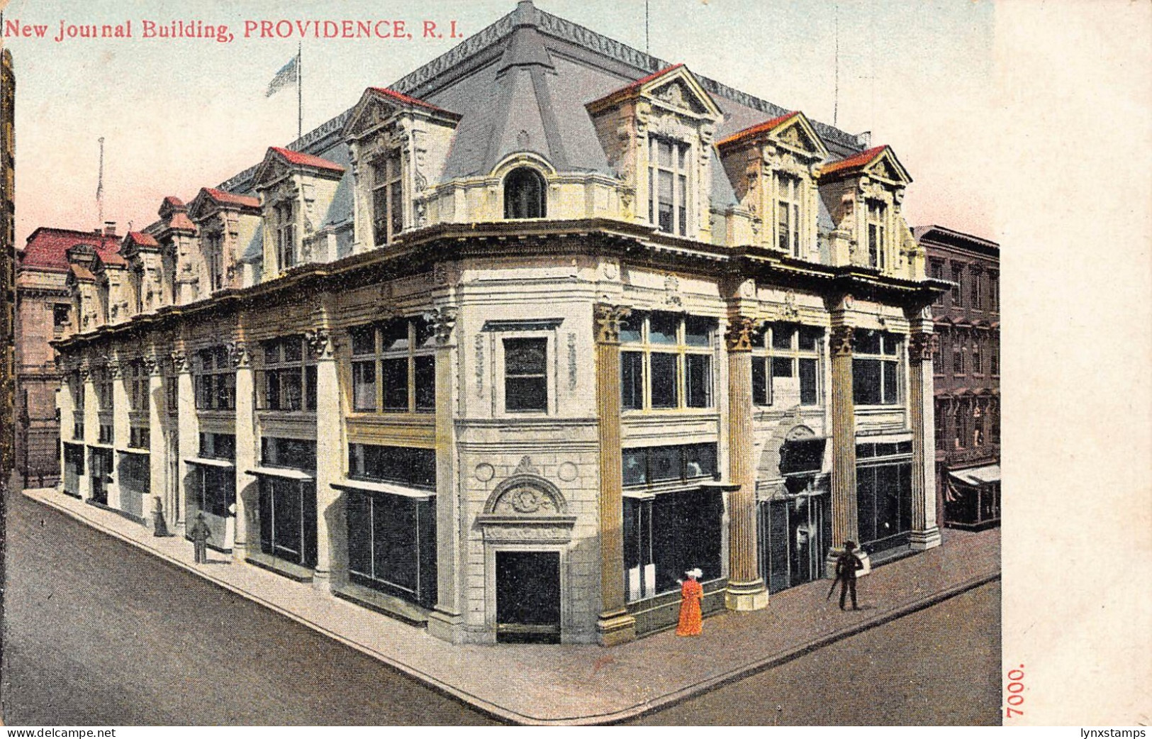 A916 US Rhode Island Providence New Journal Building vintage postcard