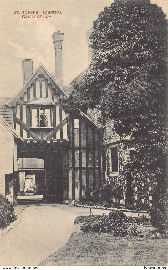 A917 England St John's Hospital Canterbury vintage postcard