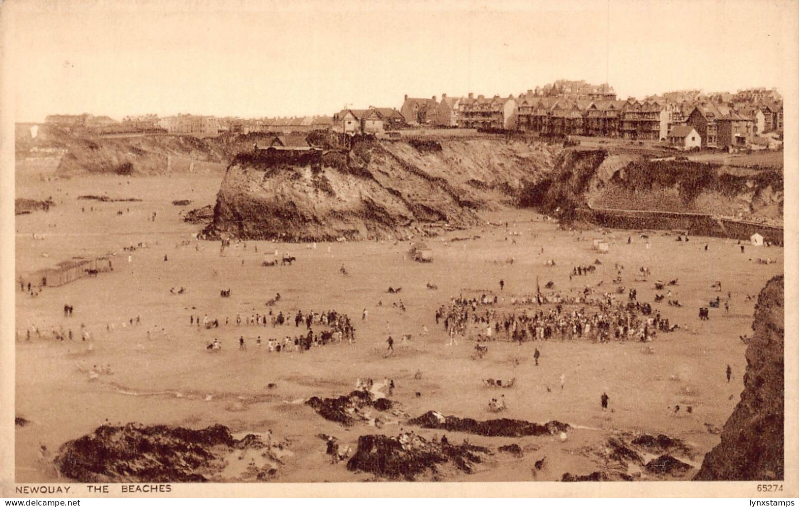 A918 England Newquay The beaches vintage postcard