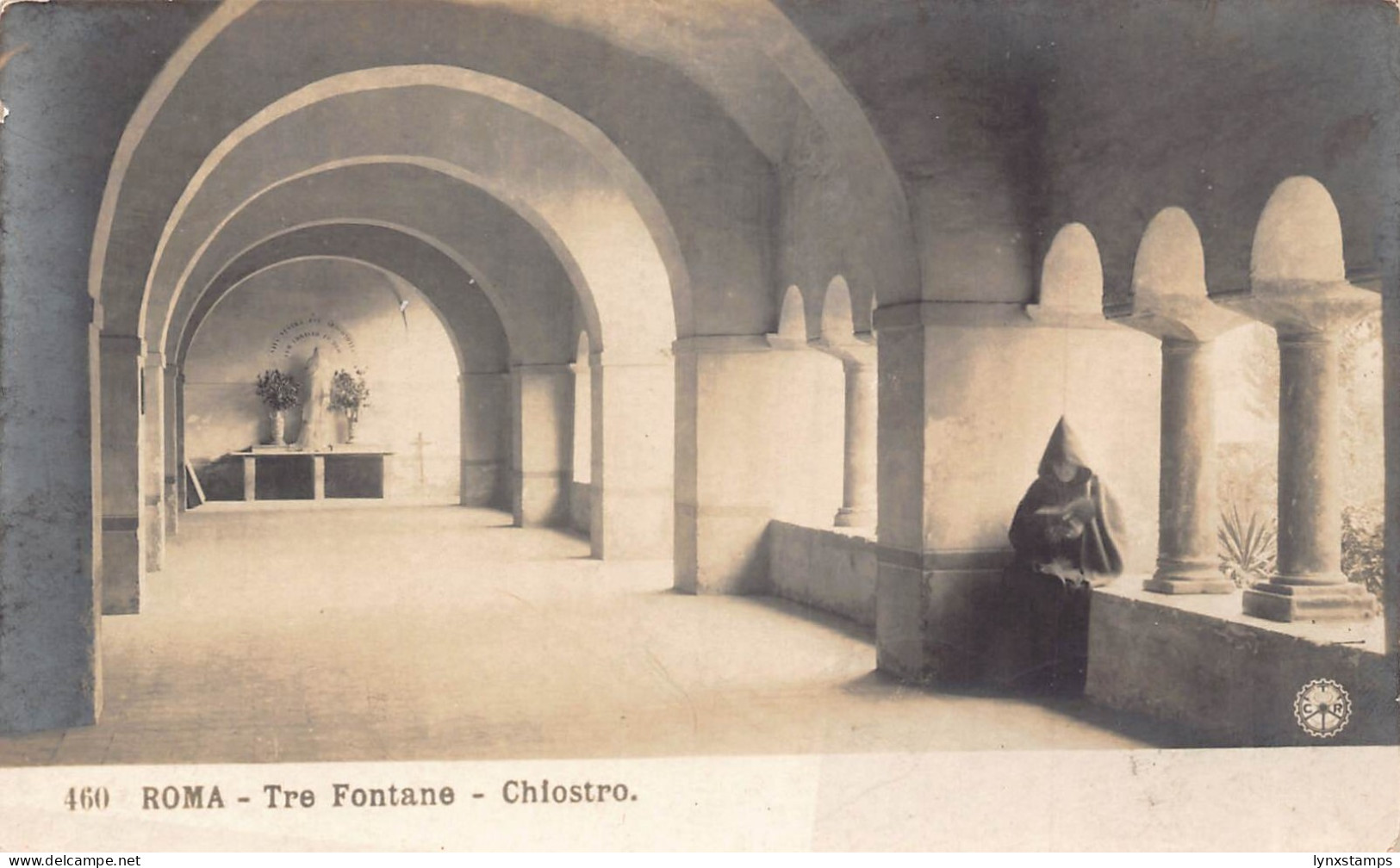 A923 Italy Rome Rome Tre Fontane Chiostro vintage postcard