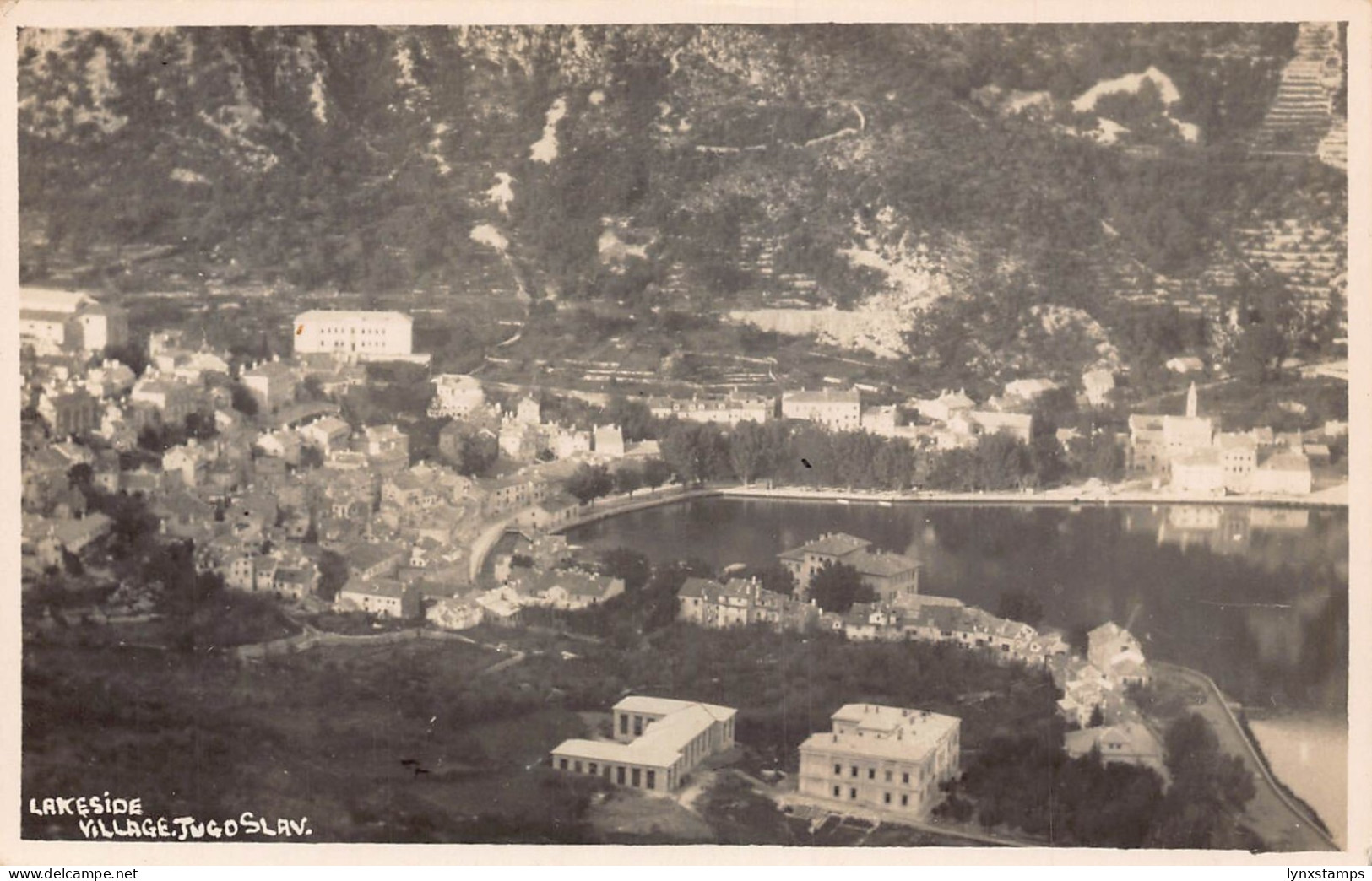 A937 Croatia Bakar Yugoslavia Lakeside RPPC vintage postcard