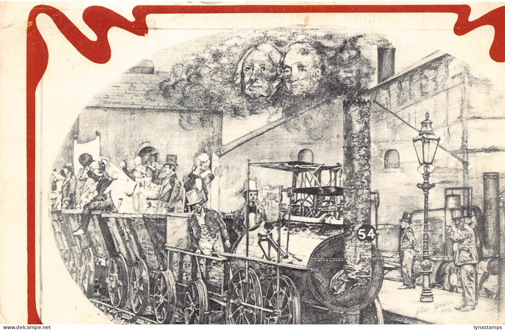 A946 England 1975 Darlington Souvenir Steam Train vintage postcard