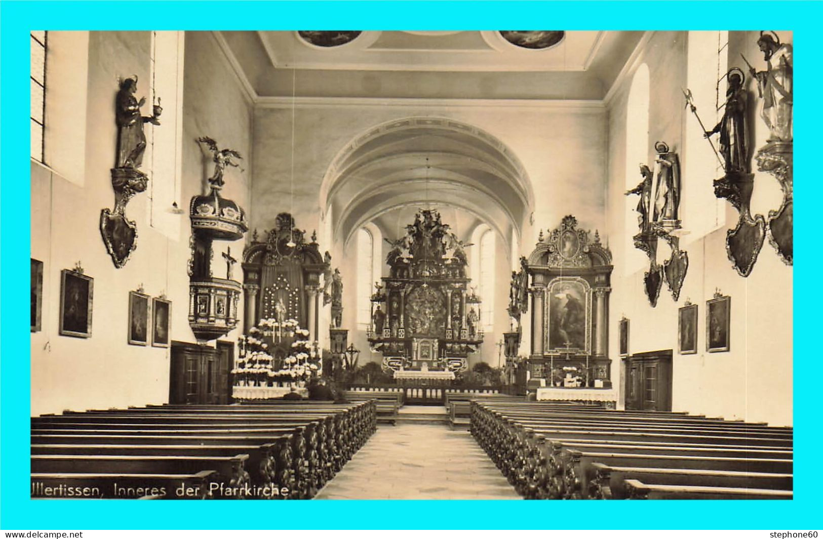 a952 / 291 Illertissen Inneres der Pfarrkirche