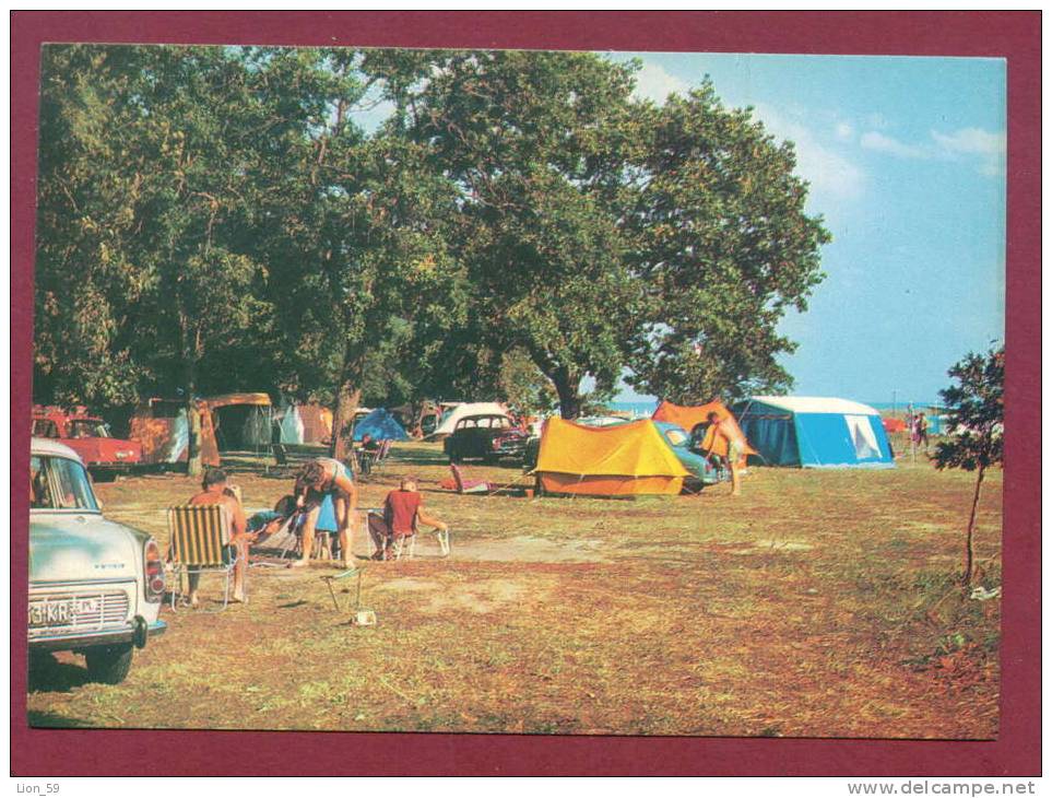 A9635A / RIVER Kamchiya Kamtschija Kamtschia - Camping RAI , RAJ - Car Automobile  Bulgaria 1973 Publ. "Photoizdat" #