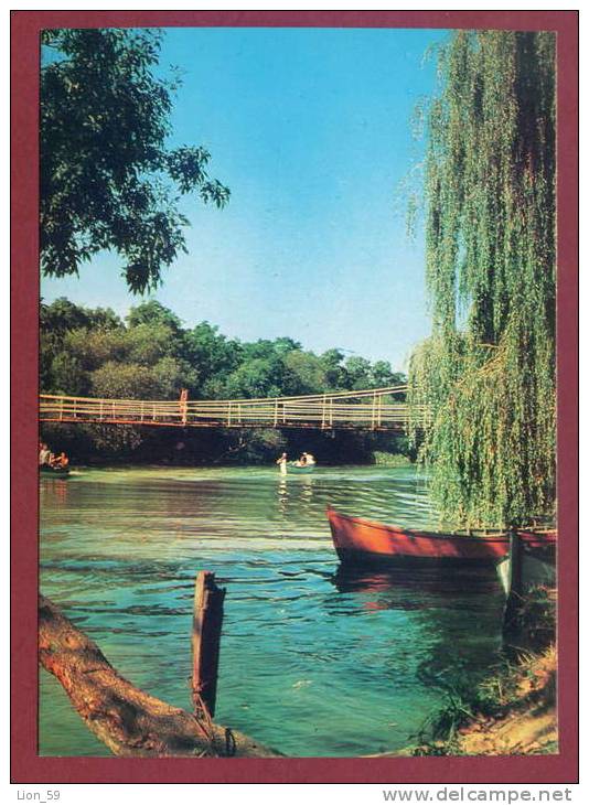 A9657 / RIVER Kamchiya Kamtschija Kamtschia - BRIDGE BOAT  - Bulgaria Bulgarie Bulgarien 1975 Publ. "Photoizdat" #