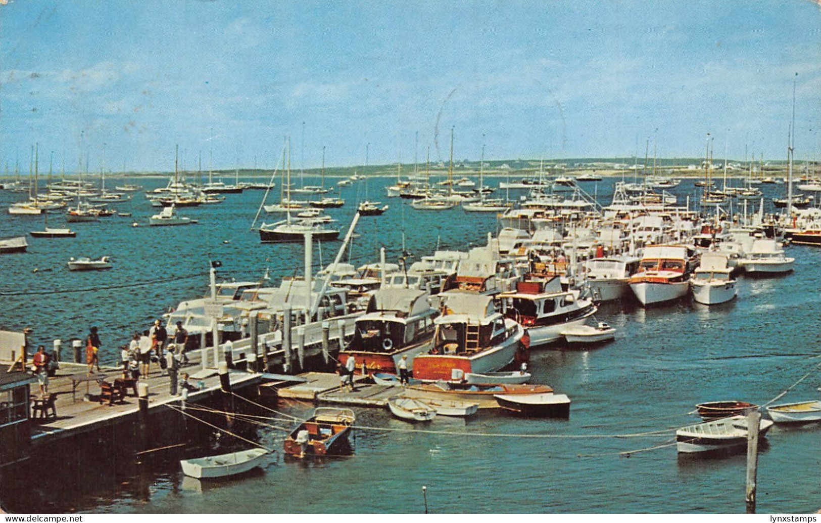 A969 US 1965 Block Island Rhode Island Boats vintage postcard