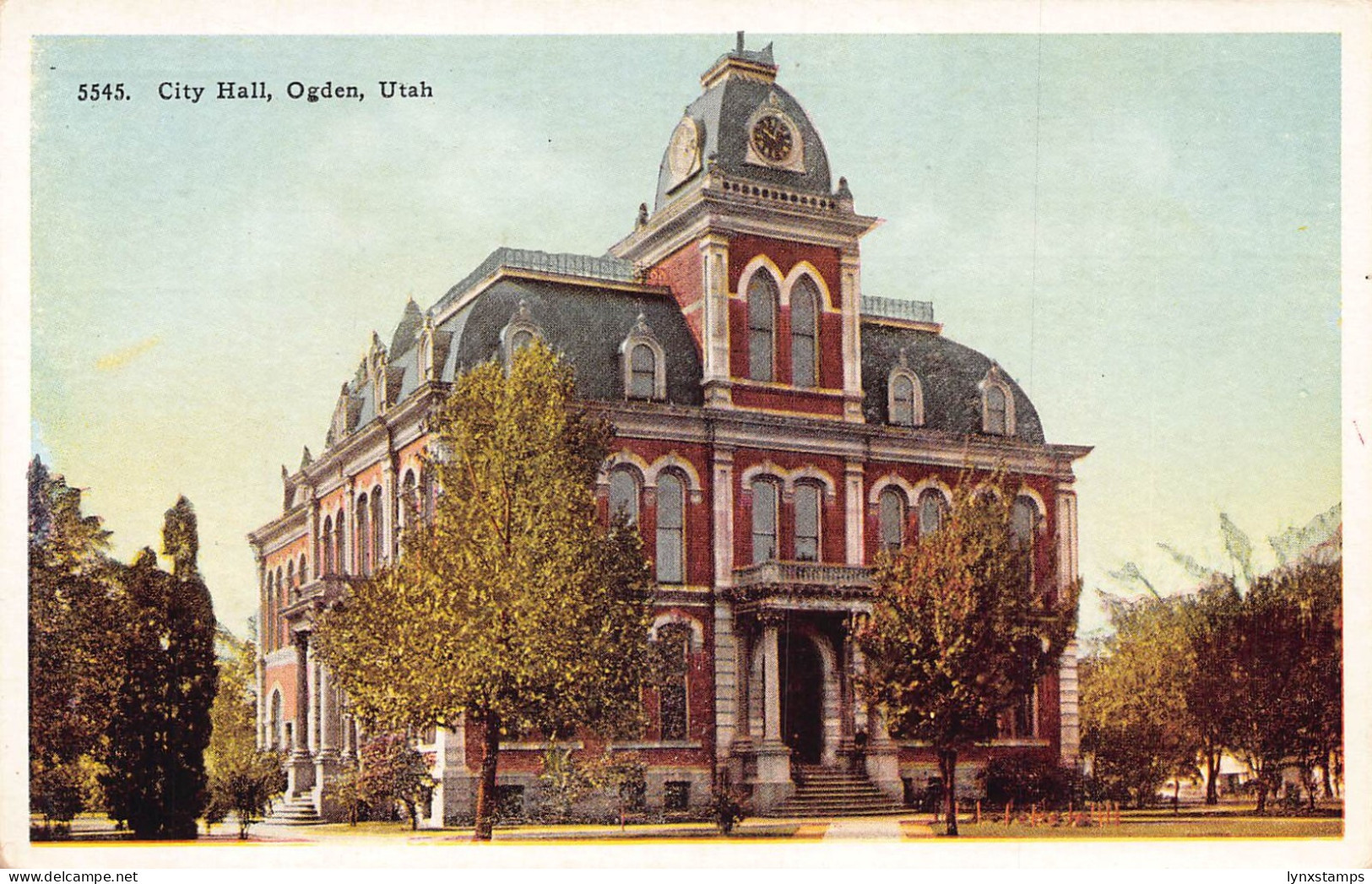 A970 US City Hall Ogden Utah vintage postcard