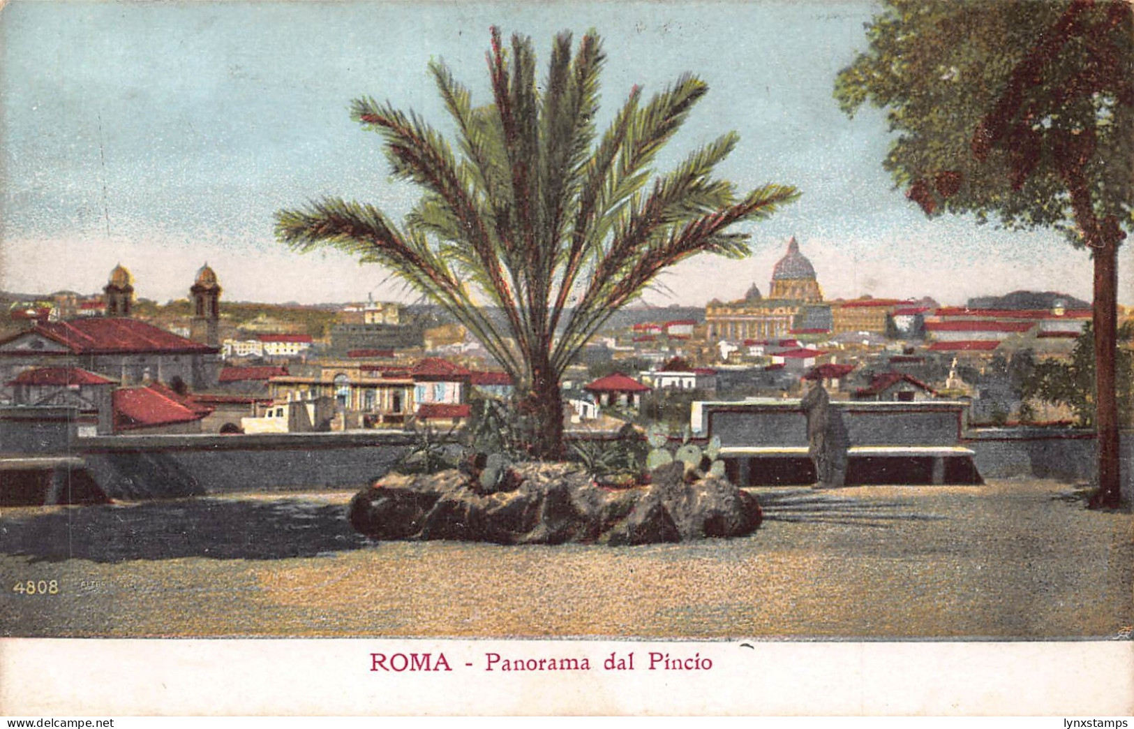 A976 Italy Rome Roma Panorama dal Pincio vintage postcard
