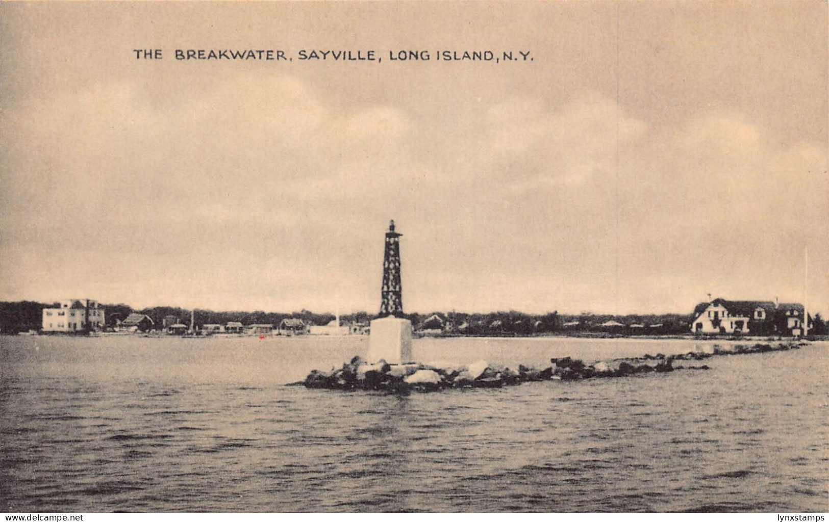 A988 US Breakwater Sayville Long Island New York postcard