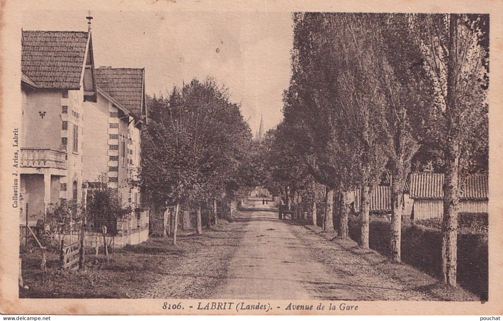 AA-40) LABRIT - LANDES -  AVENUE DE LA GARE - ( 2 SCANS )