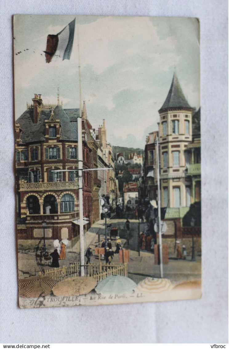 AA48, Cpa 1904, Trouville, la rue de Paris, Calvados 14