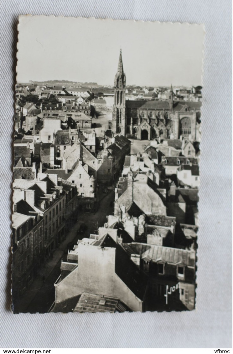 AA580, Cpsm 1950, Saint Pol de Leon, vue générale, Finistère 29