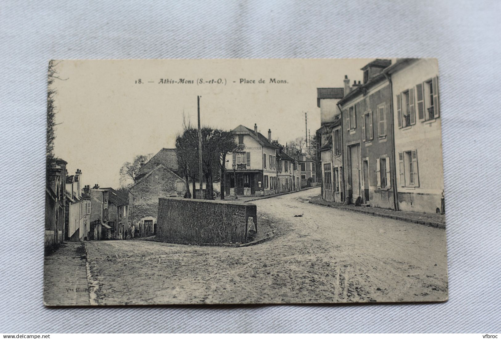 AA604, Cpa 1907, Athis Mons, place de Mons, Essonne 91