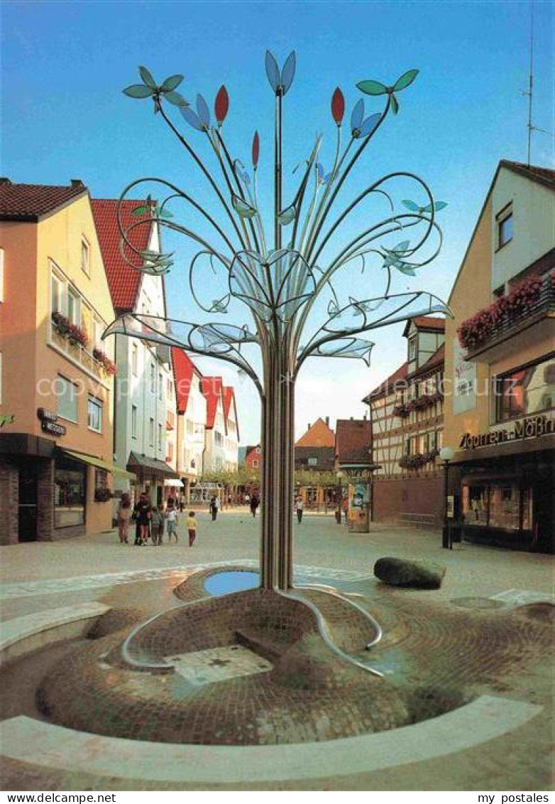 Aalen BW Fussgaengerzone Regenbaum mit Spritzenhaus