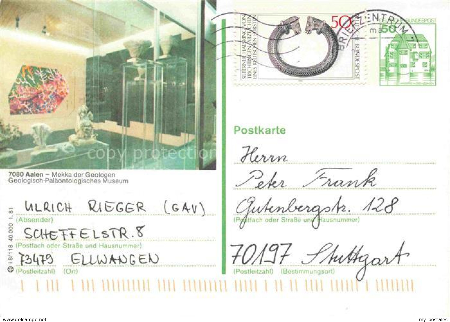 Aalen BW Geologisch-Palaeontologisches-Museum Mekka-der-Geologen Ausstellungsrau