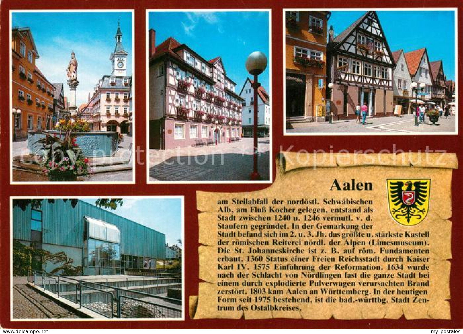 Aalen Marktbrunnen Buergerspital Hirschgasse Limes Museum