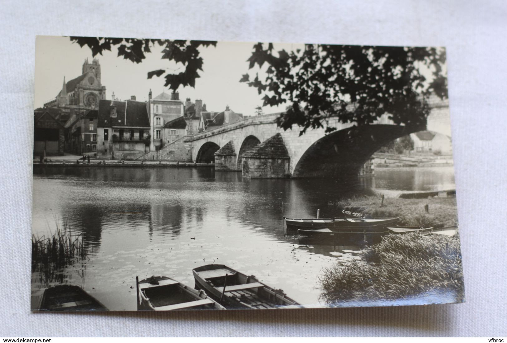 AB107, Cpsm, Villeneuve sur Yonne, le pont, Yonne 89