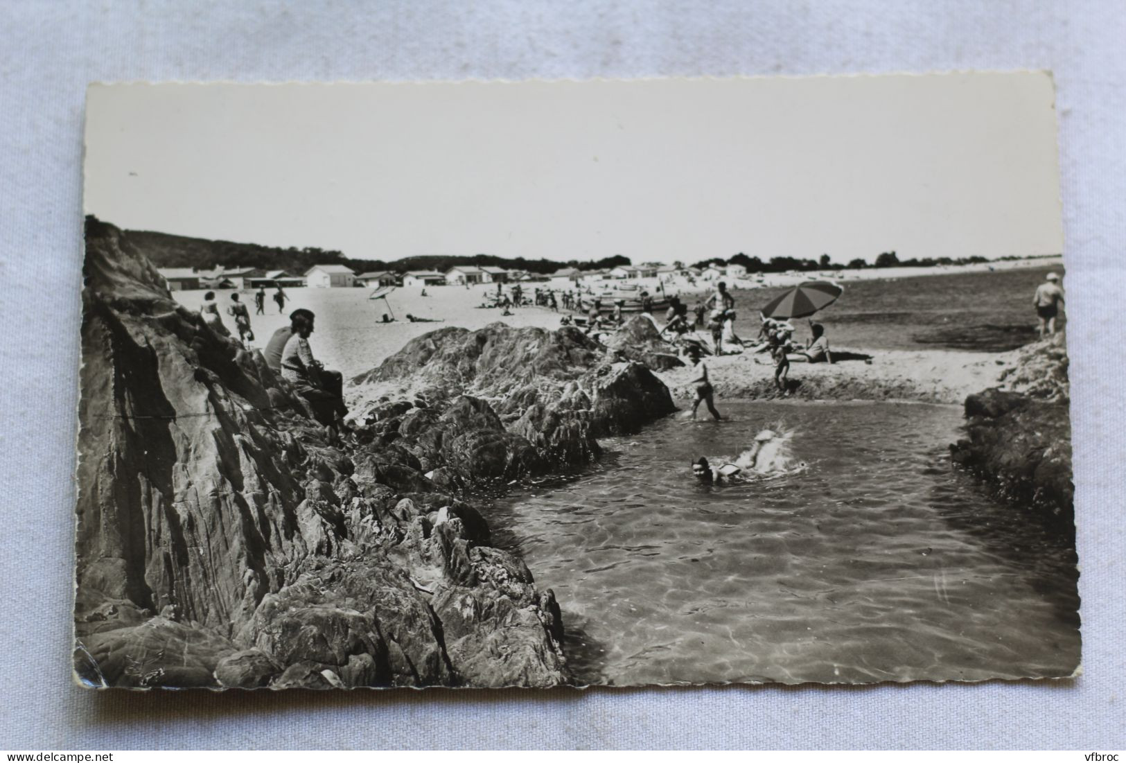 AB132, Cpsm, la plage du Racou à Argeles sur mer, Pyrénées Orientales 66