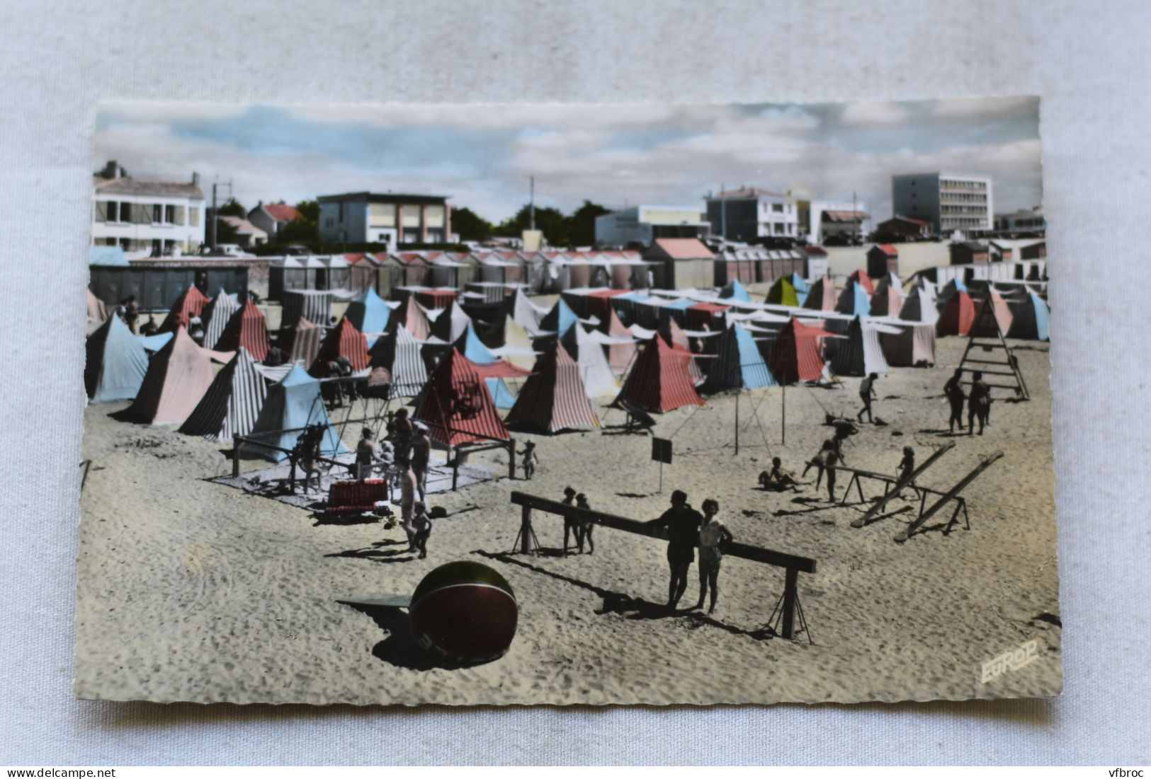 AB292, Cpsm, Saint Jean de Monts, la plage, Vendée 85