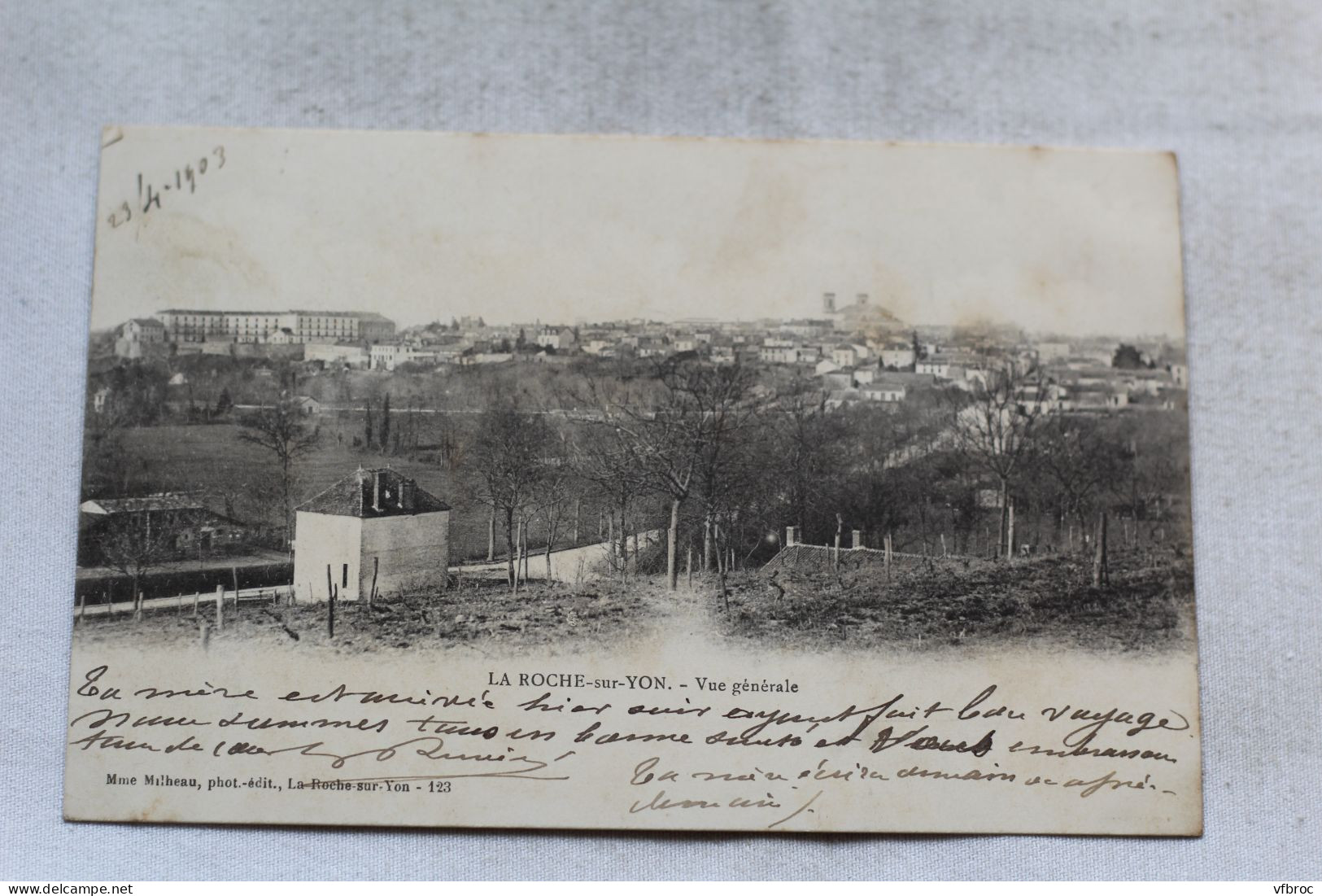 AB332, Cpa 1903, La Roche sur Yon, vue générale, Vendée 85