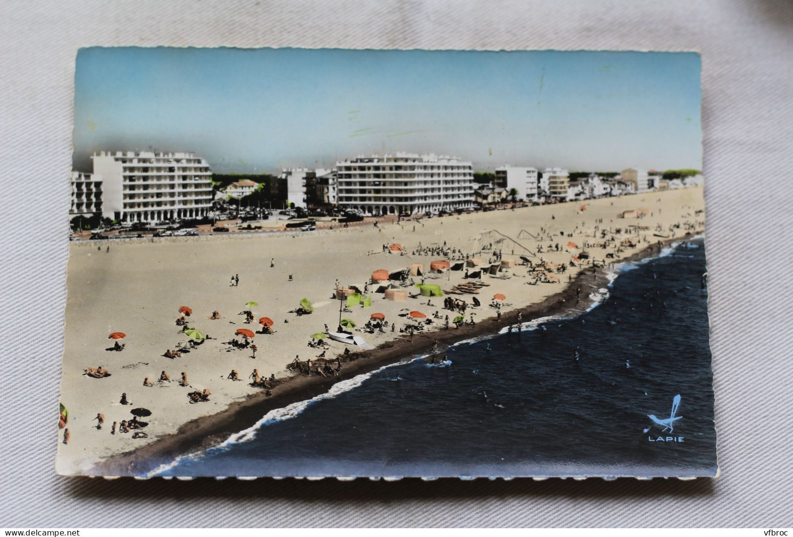 AB413, Cpm, Canet plage, la plage, vue générale, Pyrénées Orientales 66