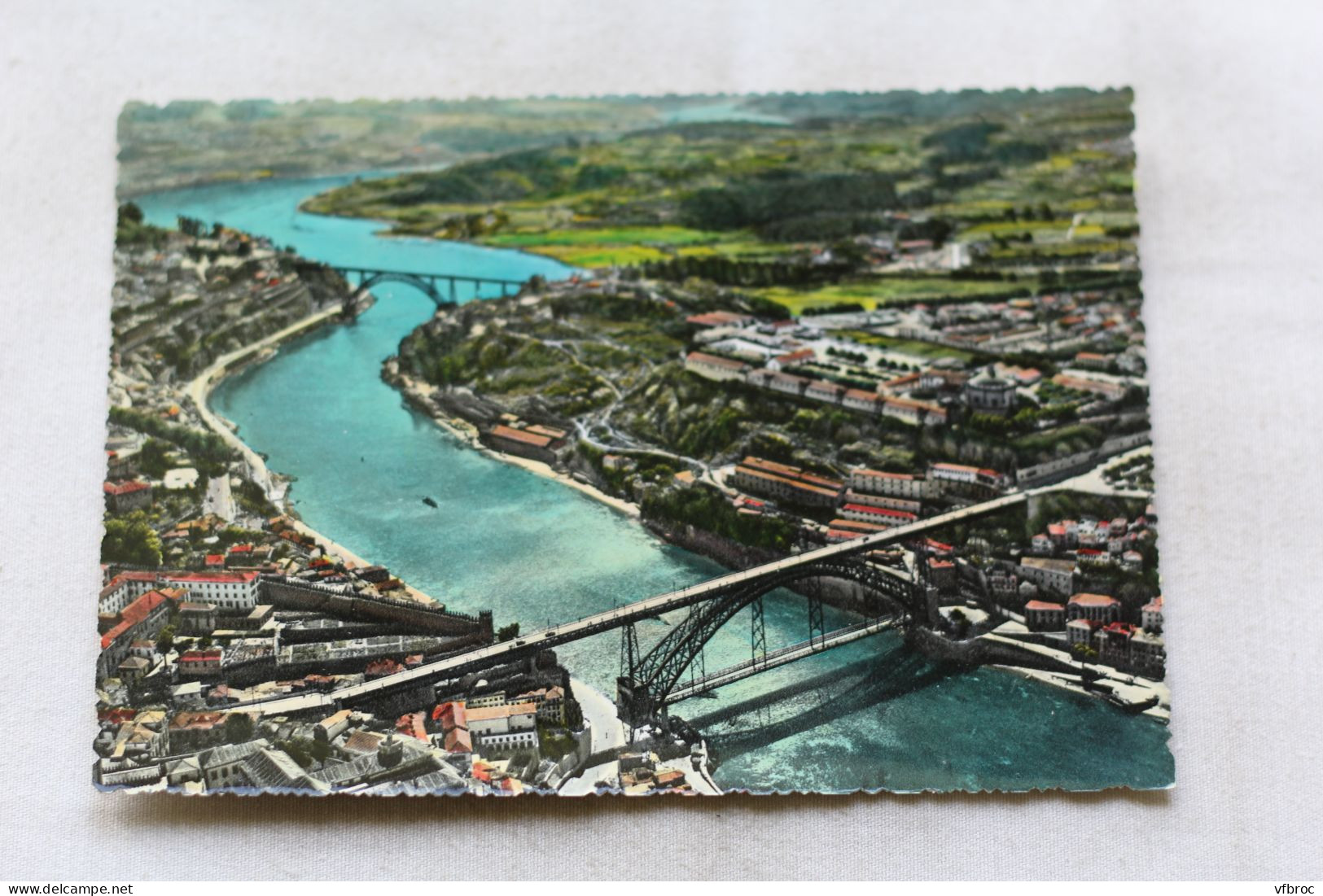 AB439, Cpm, Porto, pontes de D. Luiz e de D. Maria sobre o Douro, Portugal