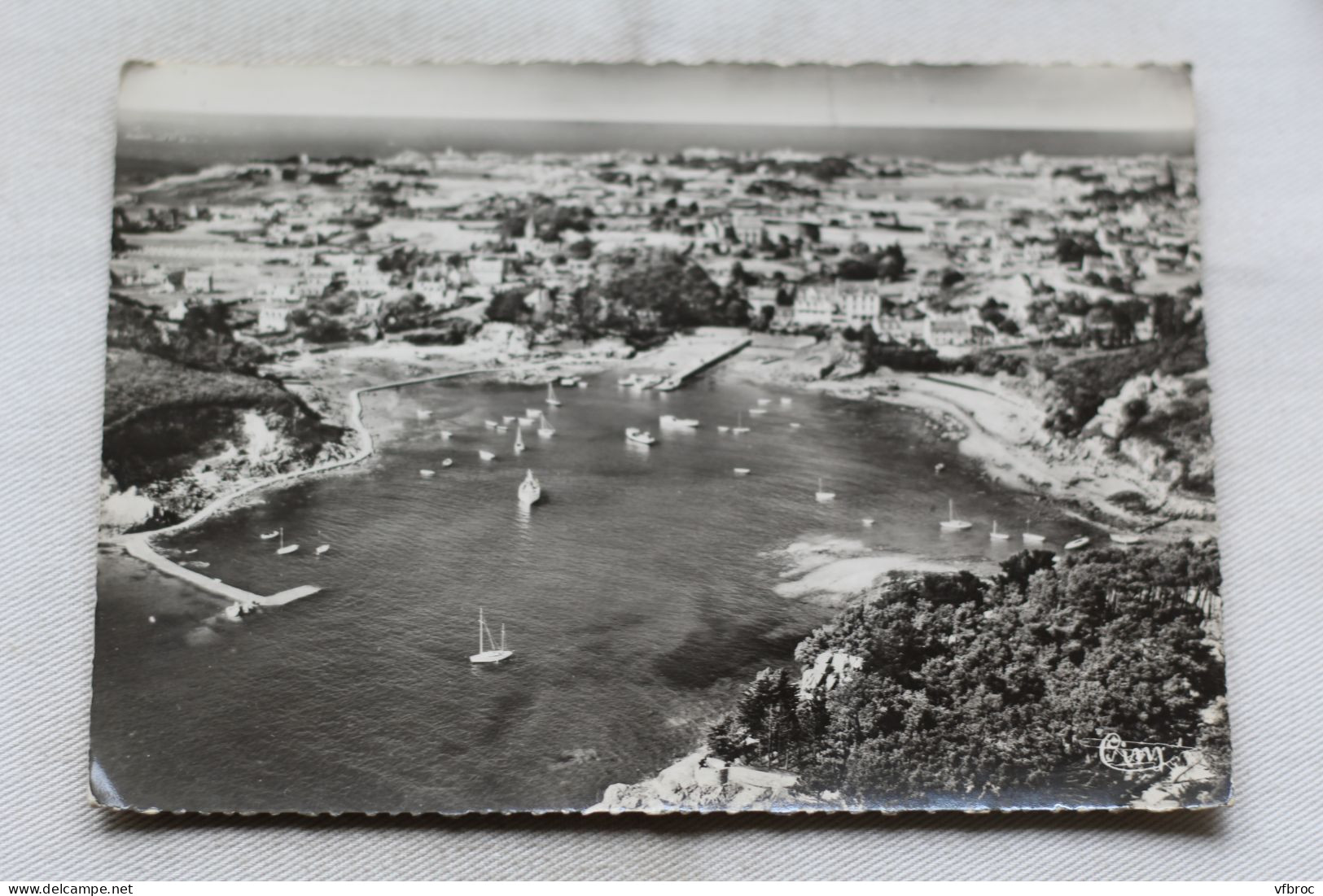 AB502, Cpm 1957, ile de Bréhat, vue générale aérienne de l'ile, Cotes d'Armor 22