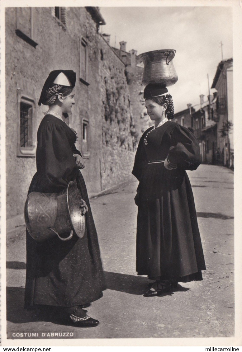 ABRUZZO - Costumi - 2 donne con pentola in rame