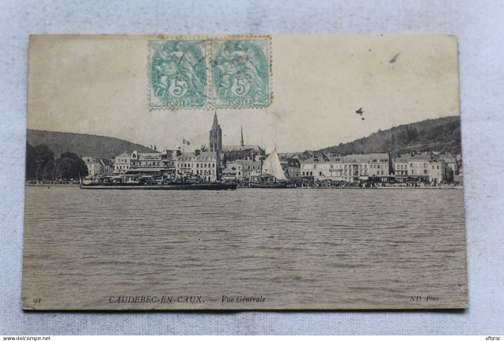 AC544/3, Cpa 1906, Caudebec en Caux, vue générale, Seine Maritime 76